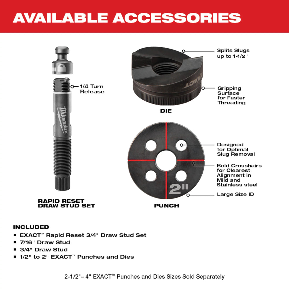 Kit de herramienta perforadora M18™ FORCE LOGIC™ de 6 toneladas de 1/2" - 2" Milwaukee 2677-21 - imagen 5