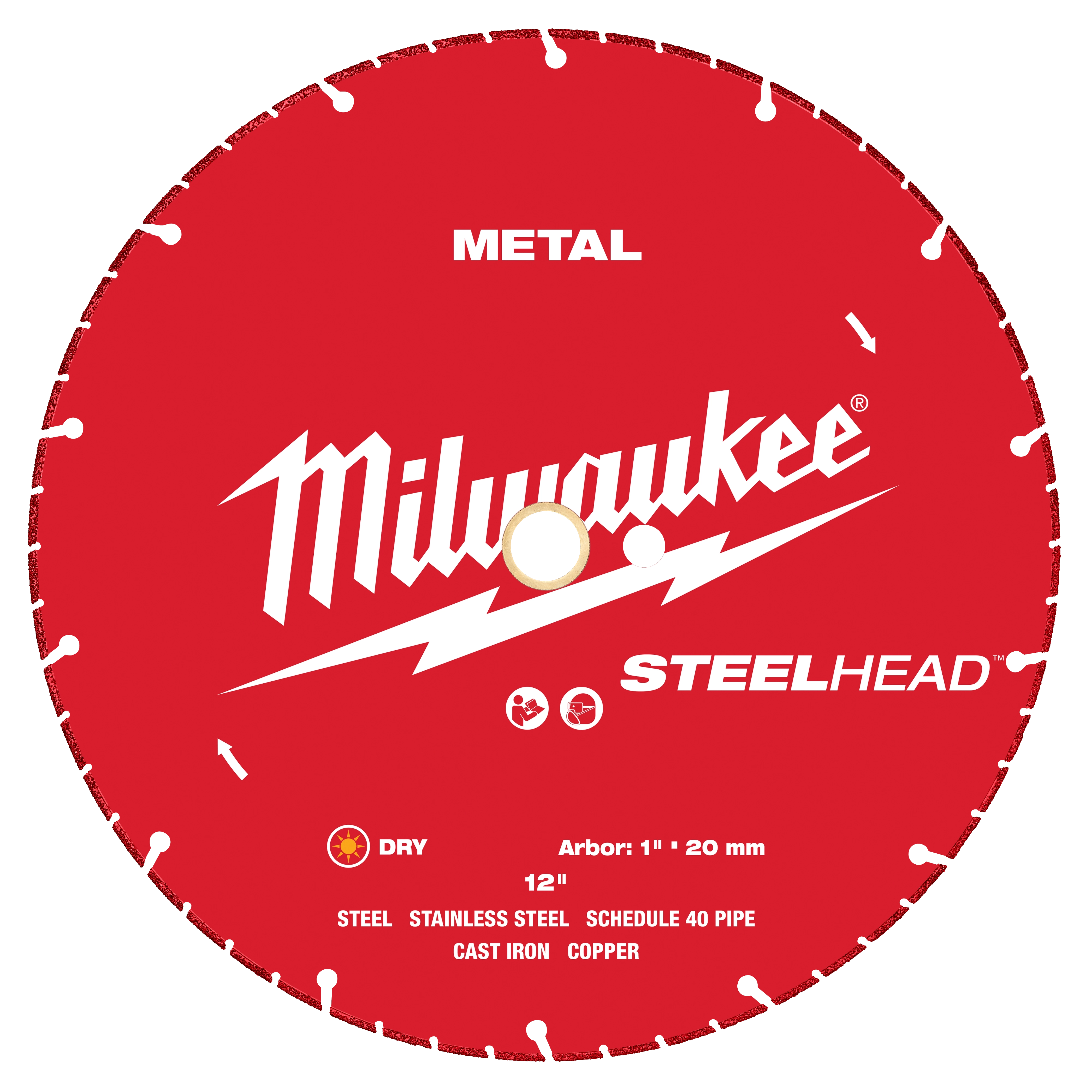 Hoja de diamante para cortar metal STEELHEAD™ de 12” Milwaukee 49-93-7835