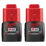 Juego de dos baterías compactas M12 REDLITHIUM™ Milwaukee 48-11-2411