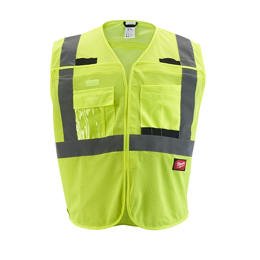 Chaleco de seguridad desprendible de malla amarillo de alta visibilidad Clase 2: 4XL/5XL Milwaukee 48-73-5124 - imagen 2
