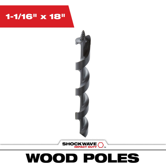 1-1/16" x 18" UTILITY AUGER Milwaukee 48-13-6711 - imagen 2