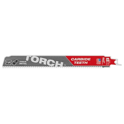 Hojas de carburo SAWZALL® TORCH™ 7 TPI de 9", paquete de 1 unidad Milwaukee 48-00-5202