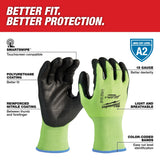 Guantes de corte de alta visibilidad nivel 2 bañados en poliuretano - XXL Milwaukee 48-73-8924 - imagen 3