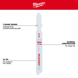 Hoja bimetálica para sierra caladora de 3" 24 TPI (paquete por 5) Milwaukee 48-42-5161 - imagen 5