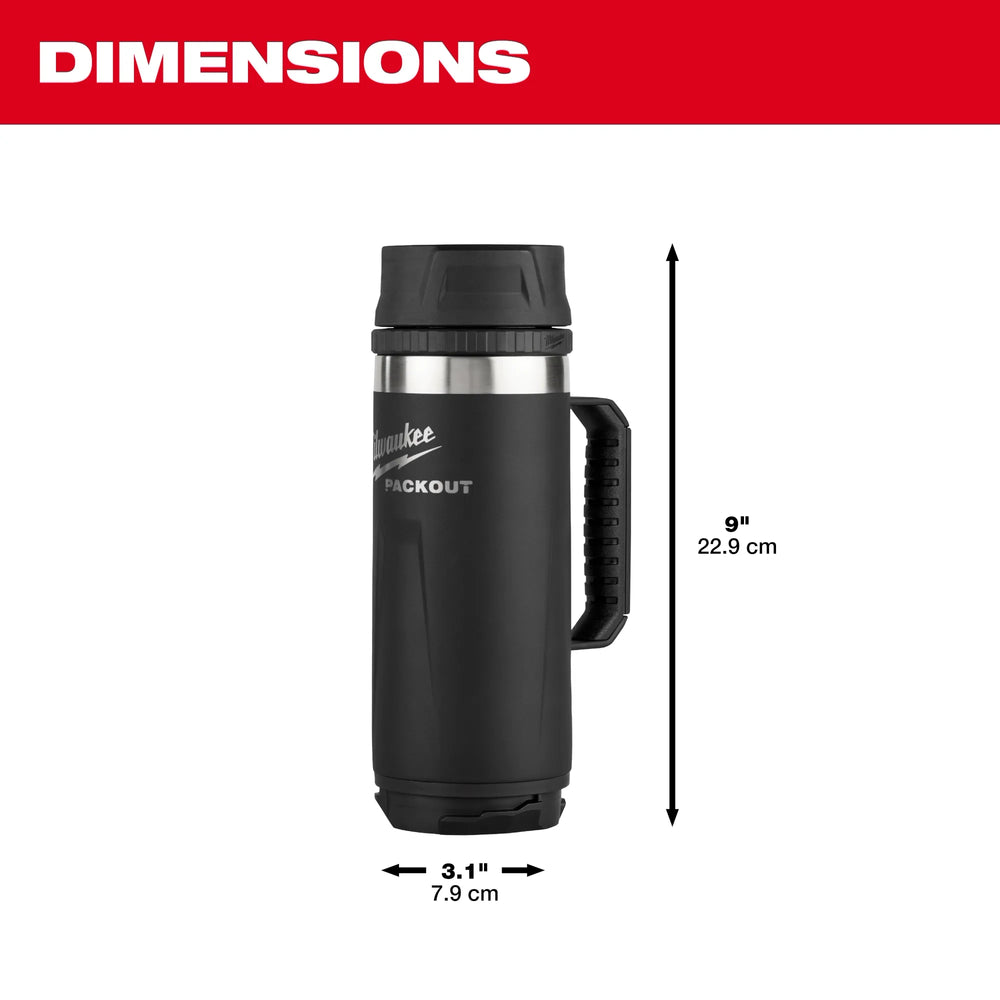 Tazón con aislamiento de 18 oz PACKOUT™ con tapa de boca angosta Milwaukee 48-22-8394B - imagen 3