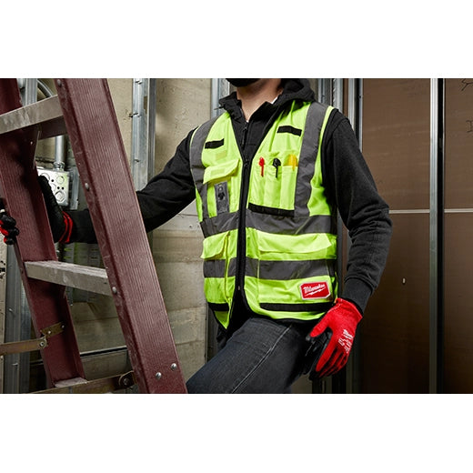 Chaleco de seguridad amarillo de alto rendimiento y alta visibilidad Clase 2: S/M (CSA) Milwaukee 48-73-5081 - imagen 3