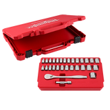 Juego de trinquete con boca de 3/8" y cubos SAE, 29 piezas con CUATRO CARAS PLANAS Milwaukee 48-22-9088 - imagen 4
