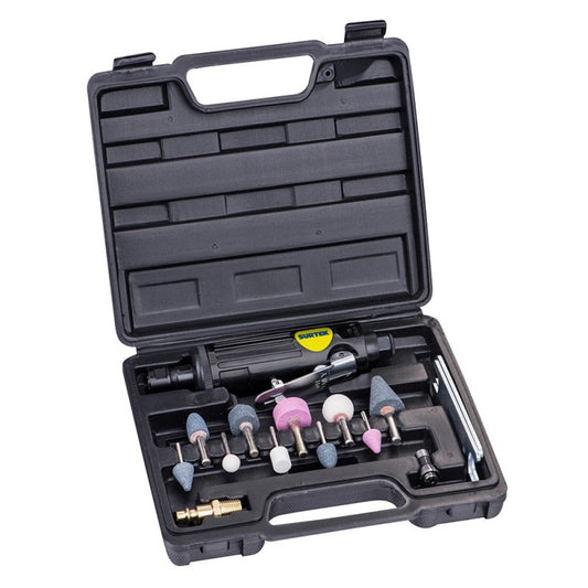Juego De Moto-Tool Neumático Recto Con Accesorios, 1/4", 15 Piezas