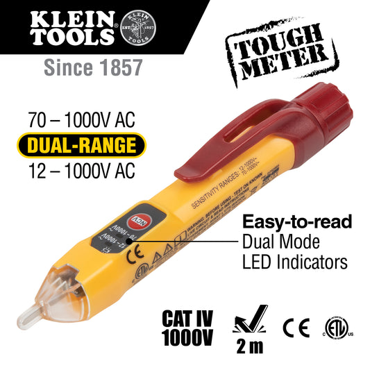 Indicador de voltaje 12-1000V/70-1000V Klein Tools NCVT2P – imagen 2