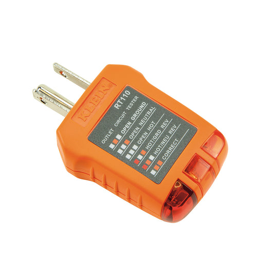 Probador de tomacorriente sin GFCI detecta los problemas de cableado más comunes Klein Tools RT110 – imagen 2