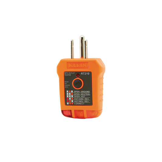 Probador de tomacorriente con GFCI detecta los problemas de cableado más comunes Klein Tools RT210