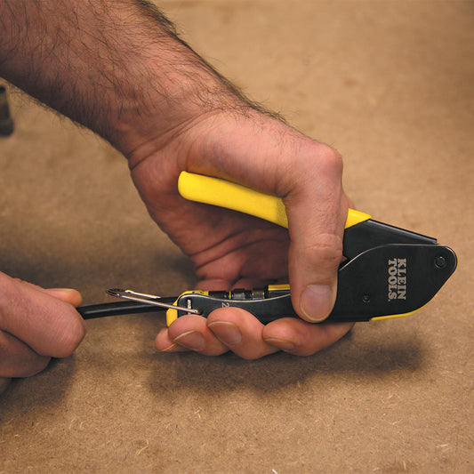 Kit de instalación cable coaxial/ Ponchadora/ Probador/Pelacables/Los conectores de compresión F (RG6/6Q) Klein Tools VDV002-818 – imagen 2
